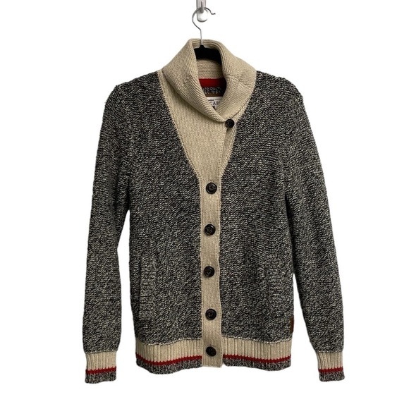 Roots Canada Women’s Cabin Wool Button Front Shawl Cardigan Sweater S - Picture 3 of 7